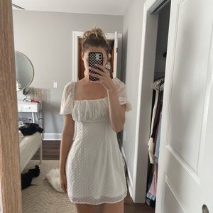 Missguided White Polka Babydoll Dress